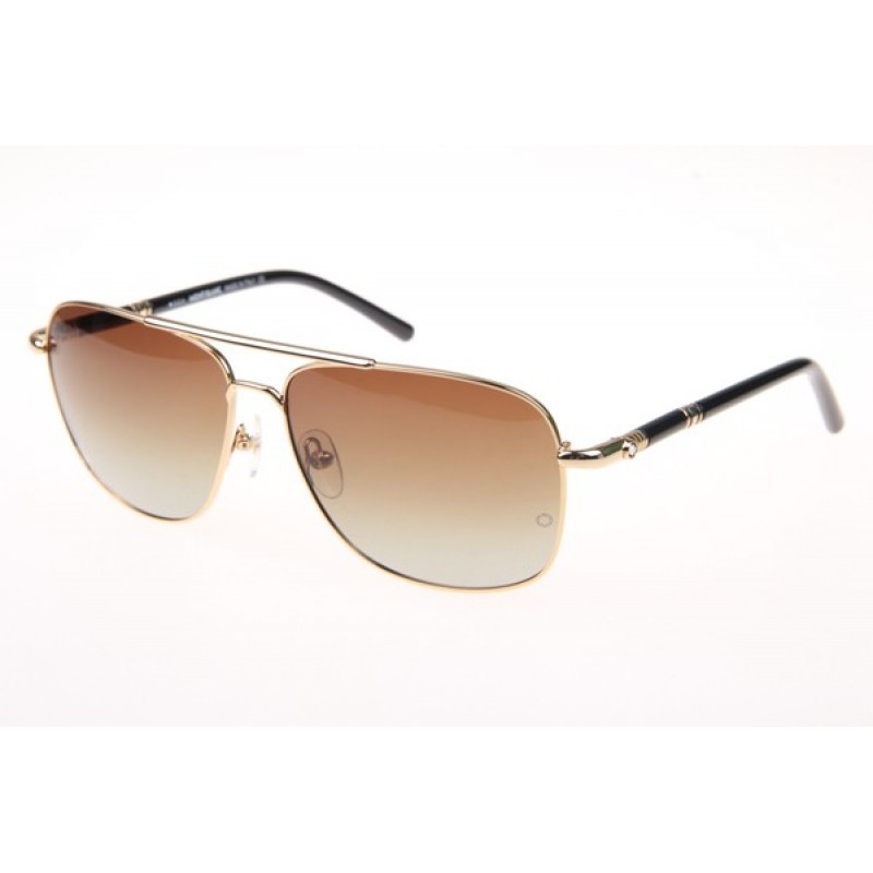 Mont Blanc MB508T Sunglasses In Gold Gradient Brow...