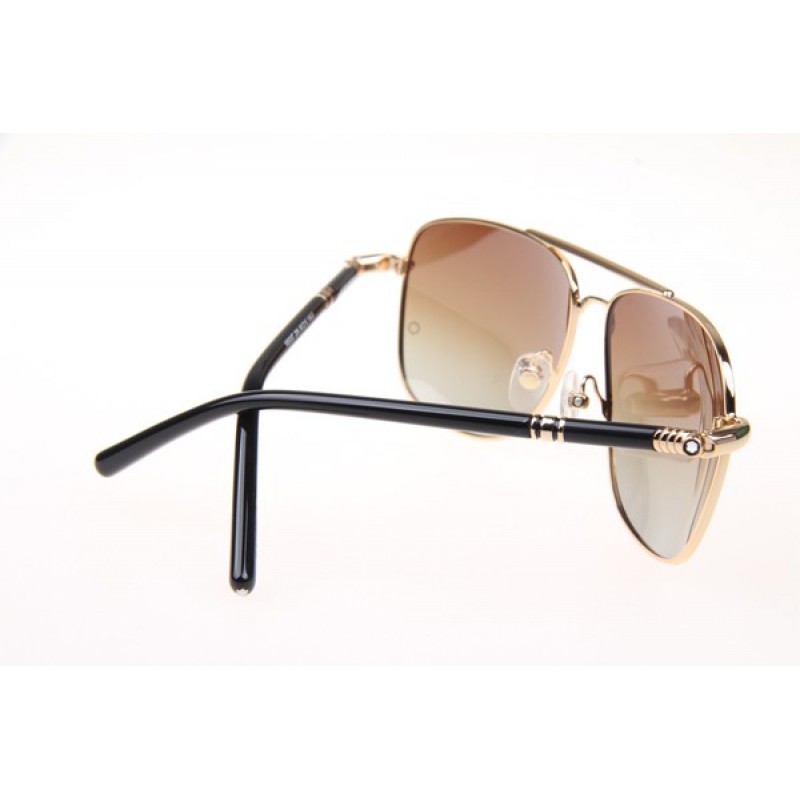 Mont Blanc MB508T Sunglasses In Gold Gradient Brown