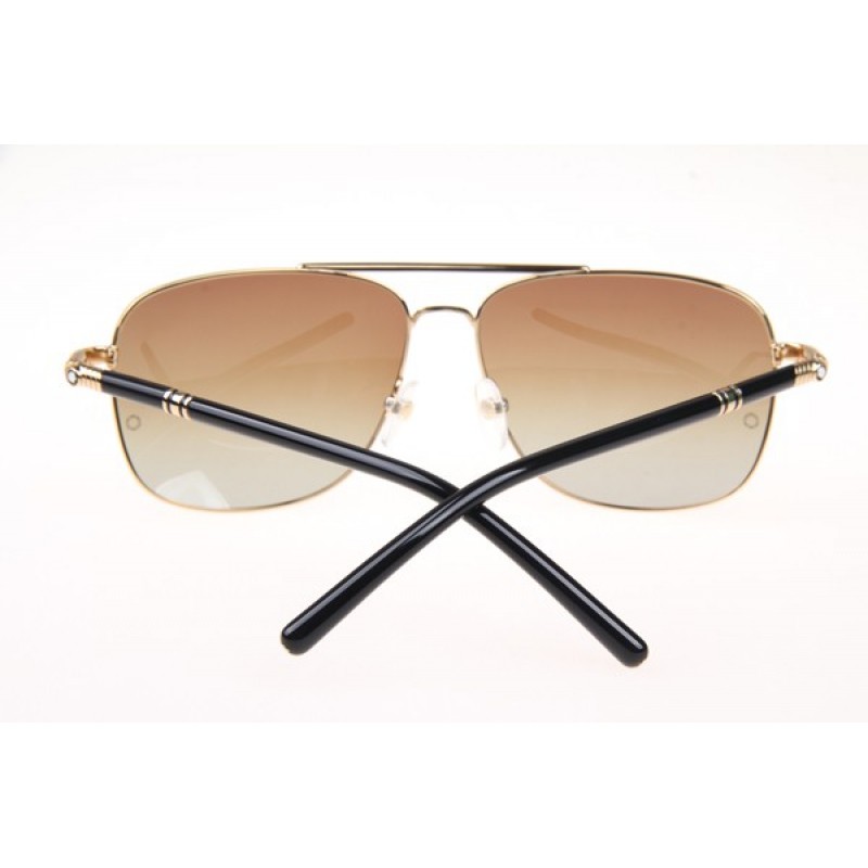 Mont Blanc MB508T Sunglasses In Gold Gradient Brown