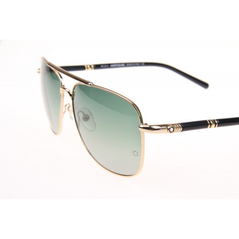 Mont Blanc MB508T Sunglasses In Gold Gradient Green