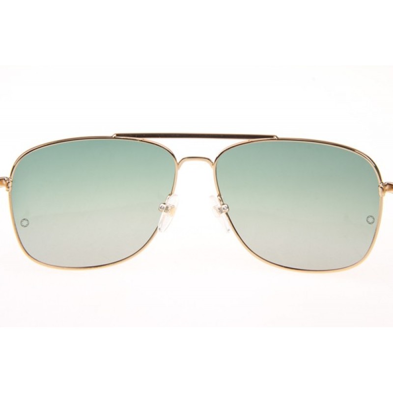 Mont Blanc MB508T Sunglasses In Gold Gradient Green