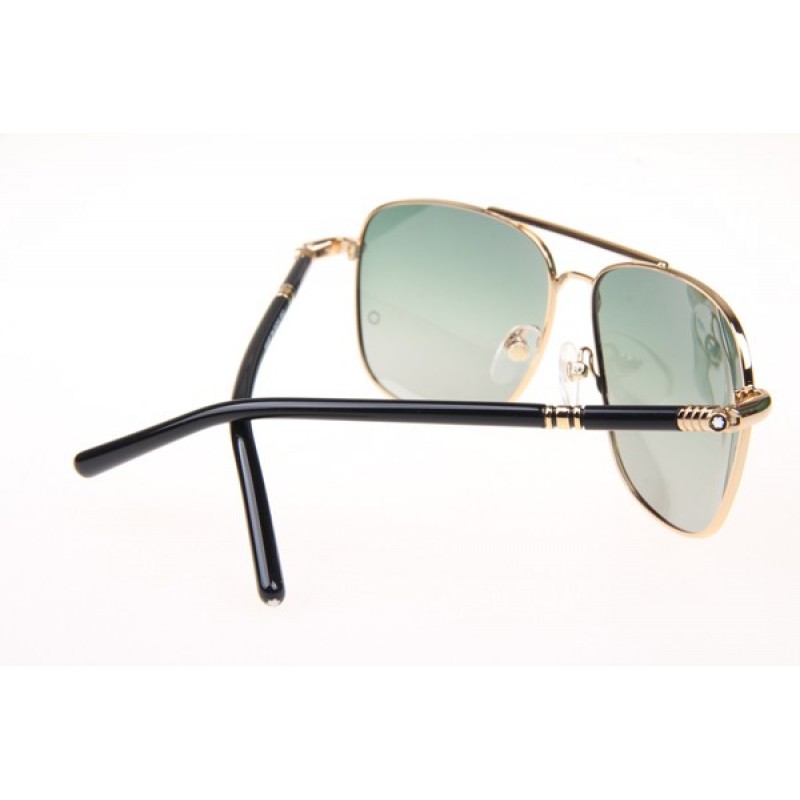 Mont Blanc MB508T Sunglasses In Gold Gradient Green