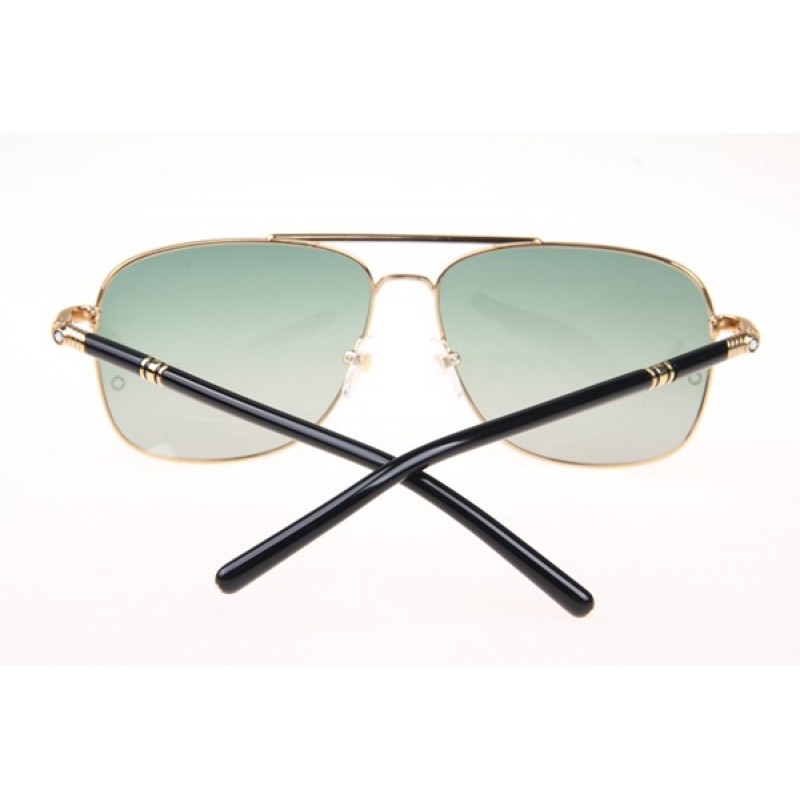 Mont Blanc MB508T Sunglasses In Gold Gradient Green