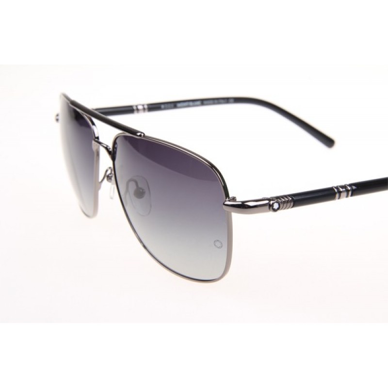 Mont Blanc MB508T Sunglasses In Gunmetal Gradient Grey