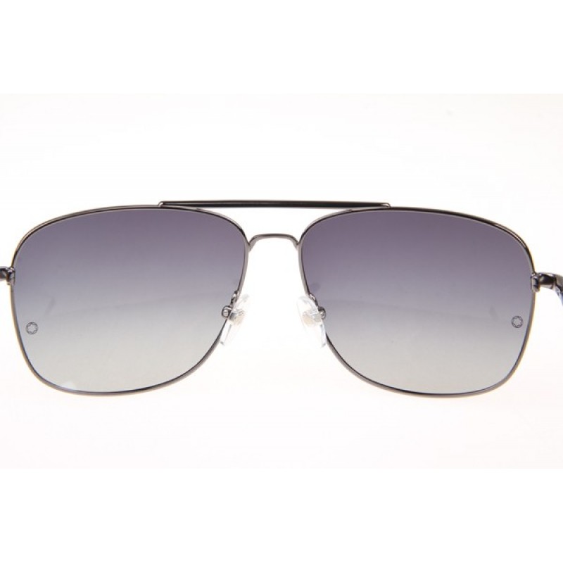 Mont Blanc MB508T Sunglasses In Gunmetal Gradient Grey