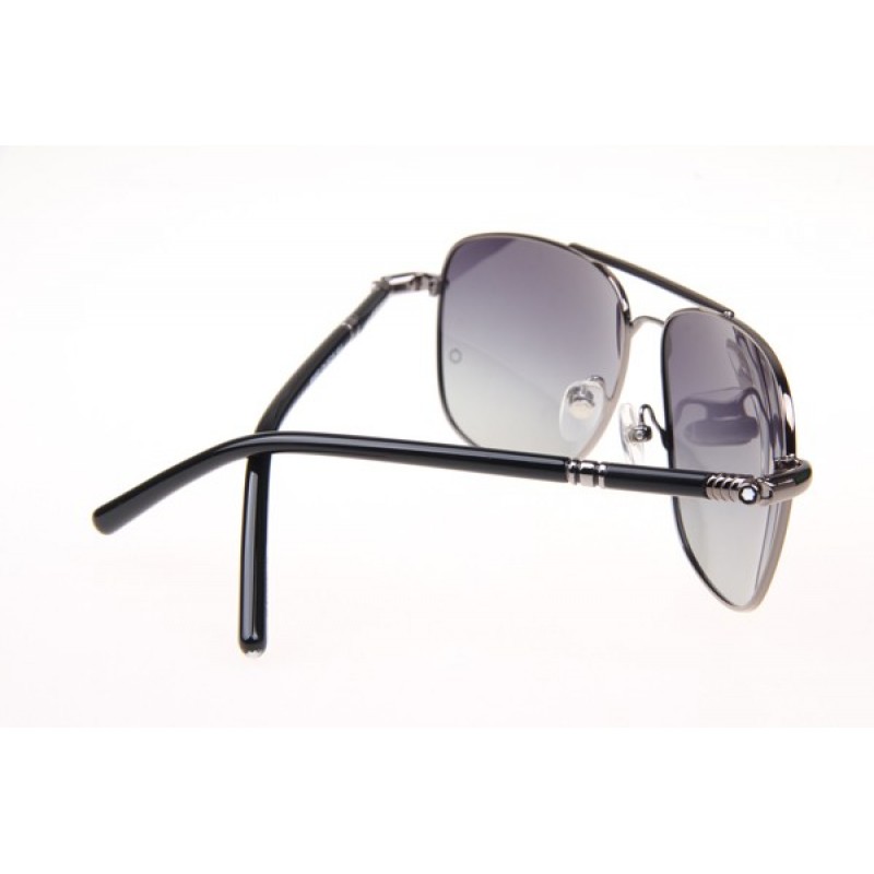 Mont Blanc MB508T Sunglasses In Gunmetal Gradient Grey