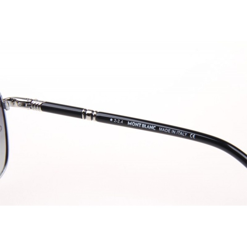 Mont Blanc MB508T Sunglasses In Silver Gradient Grey