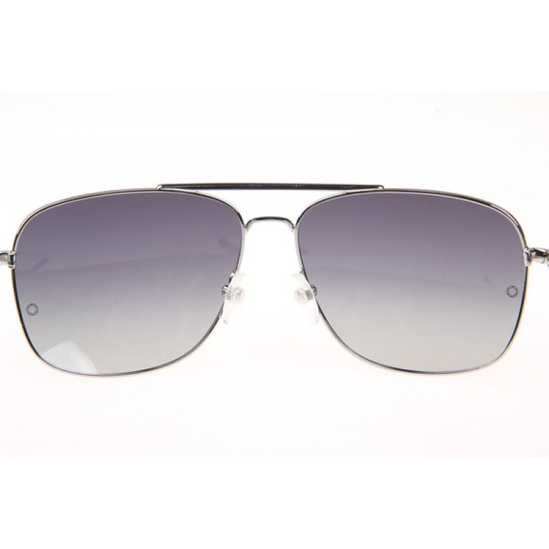 Mont Blanc MB508T Sunglasses In Silver Gradient Grey