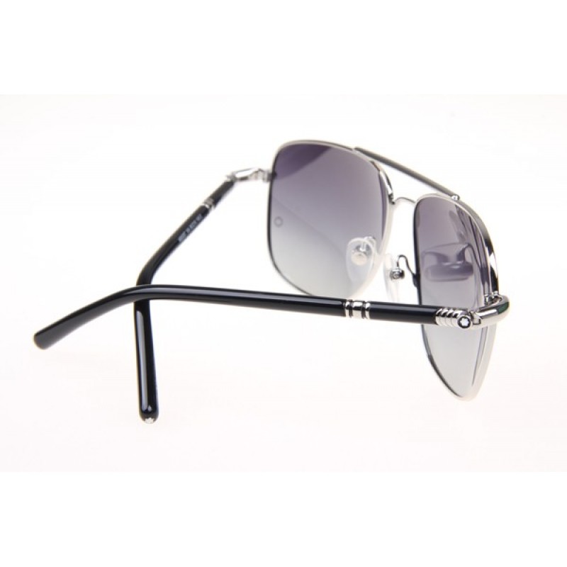 Mont Blanc MB508T Sunglasses In Silver Gradient Grey