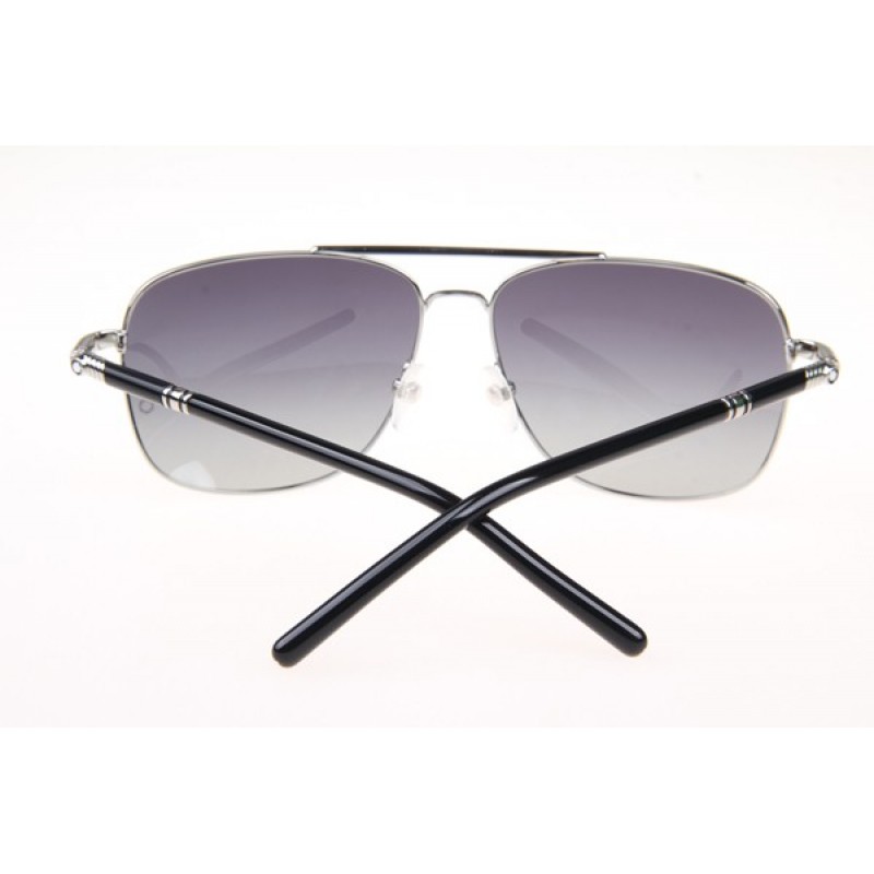 Mont Blanc MB508T Sunglasses In Silver Gradient Grey