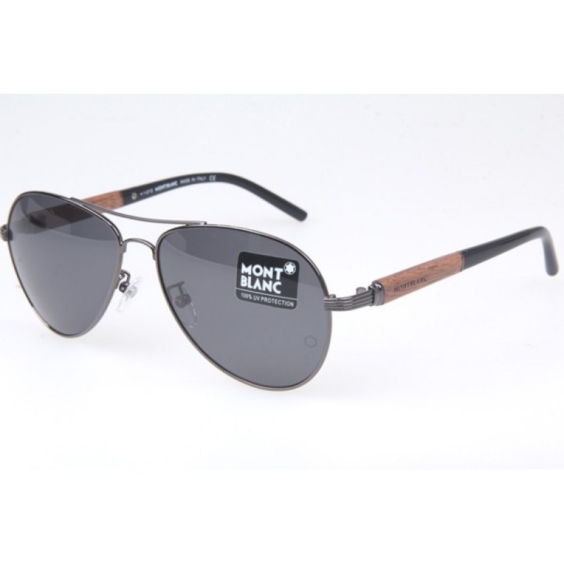 MontBlanc MB409S Sunglasses in Gunmetal Grey