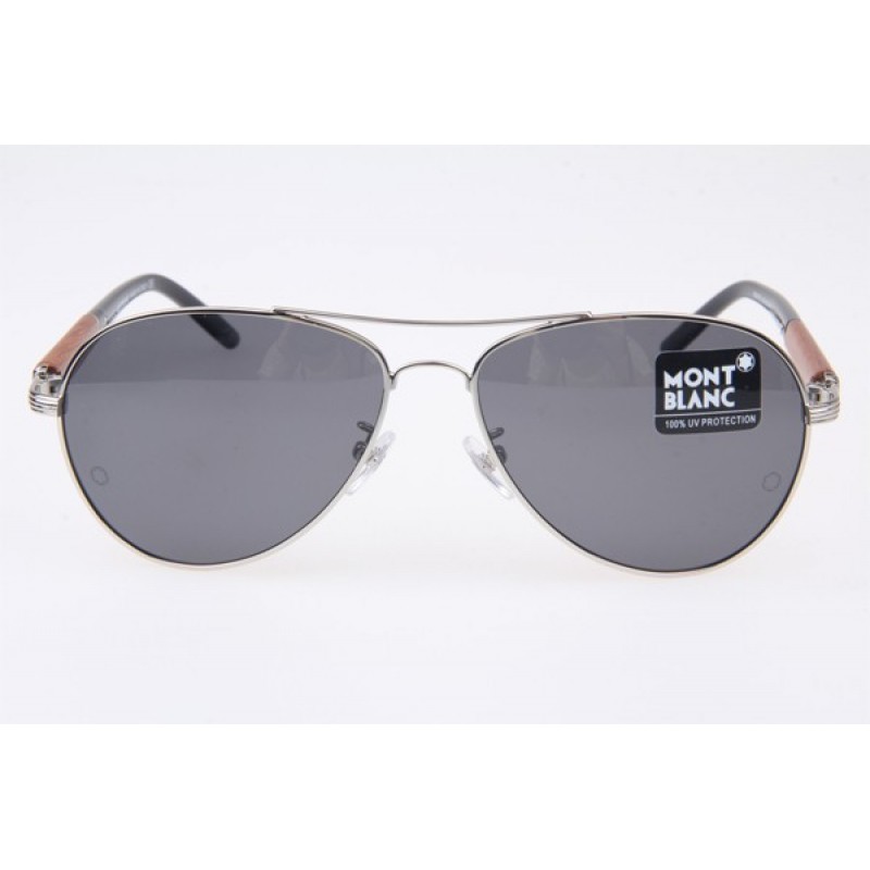 MontBlanc MB409S Sunglasses in Silver Grey