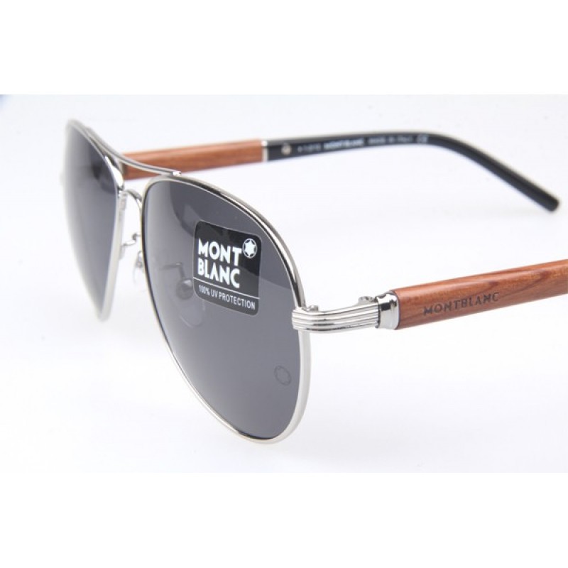 MontBlanc MB409S Sunglasses in Silver Grey