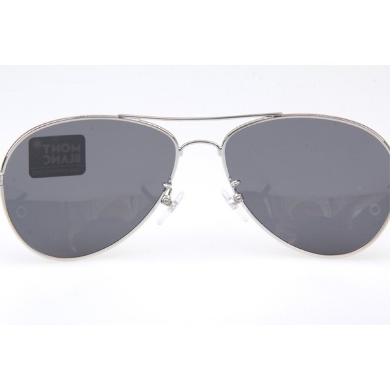 MontBlanc MB409S Sunglasses in Silver Grey