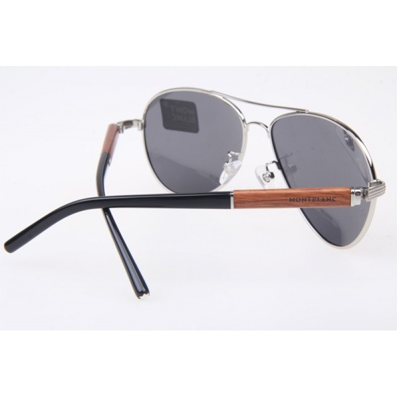 MontBlanc MB409S Sunglasses in Silver Grey