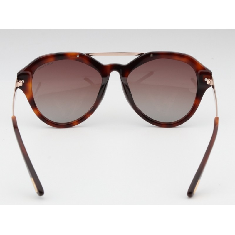 TomFord TF576-F-S Sunglasses In Tortoise Coffee