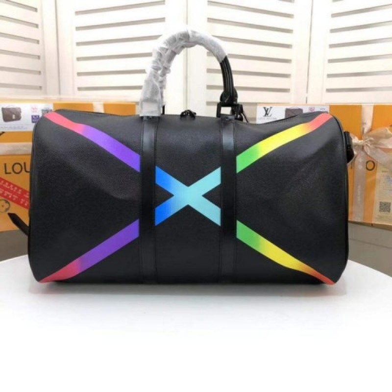 Louis Vuitton Keepall 50 Taiga Rainbow BANDOULIERE Bag M30345