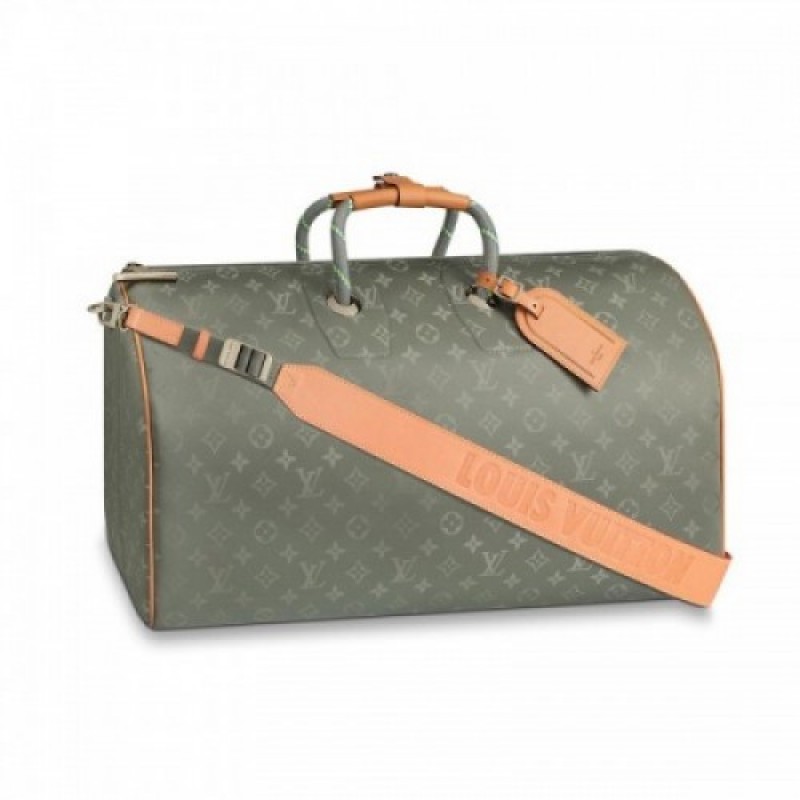 Louis Vuitton LV Keepall 50 Titanium Travel Bag M4...