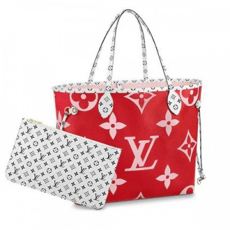 Louis Vuitton ladies beach Handbag cherry red M445...