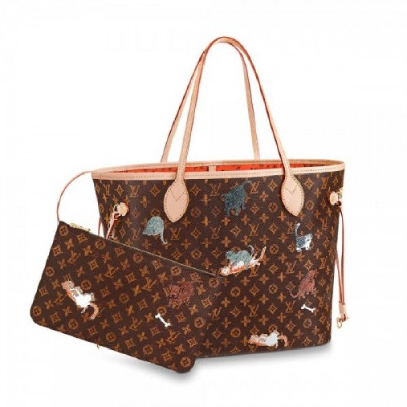 Louis Vuitton Neverfull Cat Mother-and-Mother Shop...