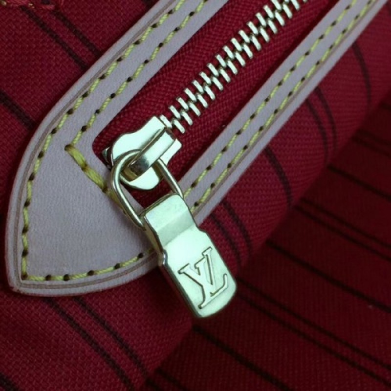 Louis Vuitton Monogram Neverfull MM Shoulder Bag Brown M41177
