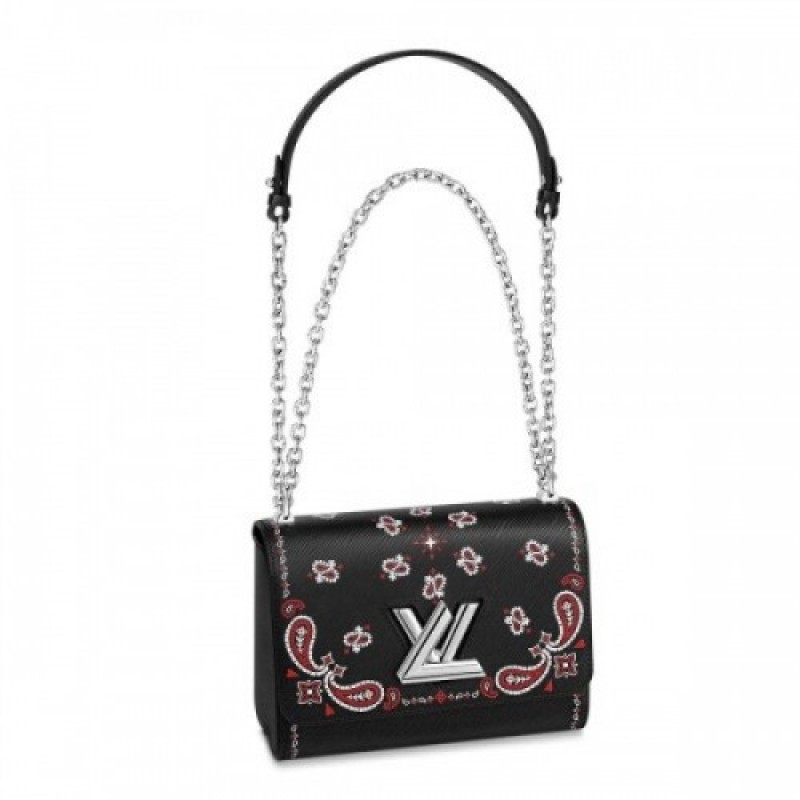 Louis Vuitton LV Twist MM M53929 with Printed Flowers and Arabesques