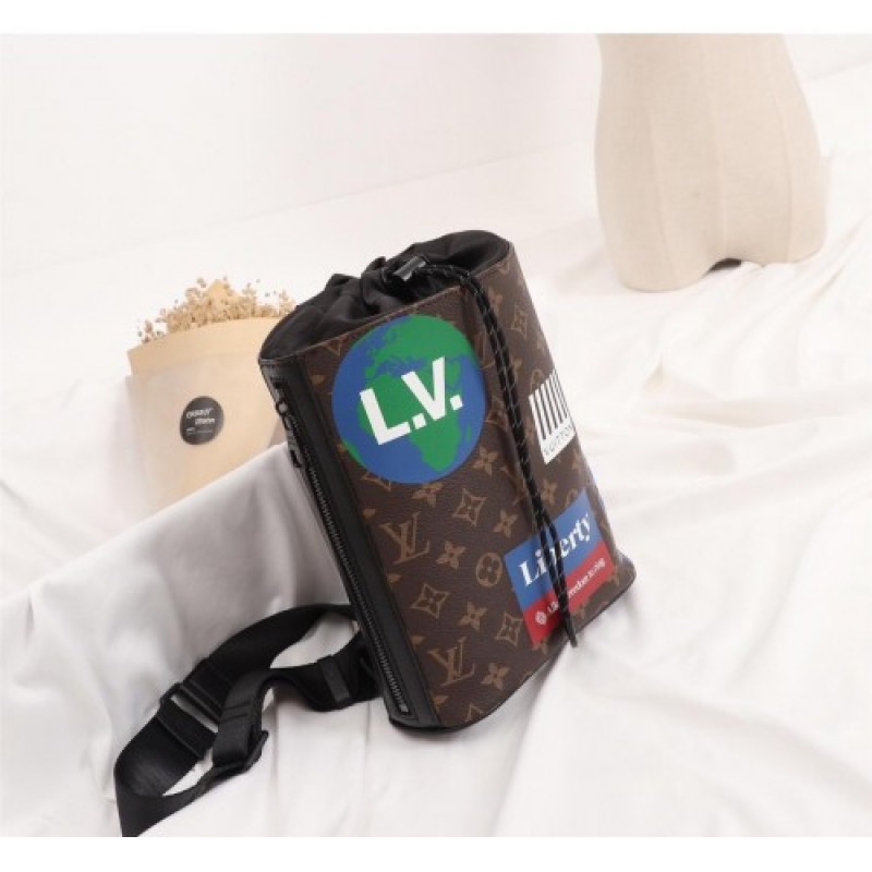 Louis Vuitton Shoulder Bag Chalk Sling Monogram M44625 Brown