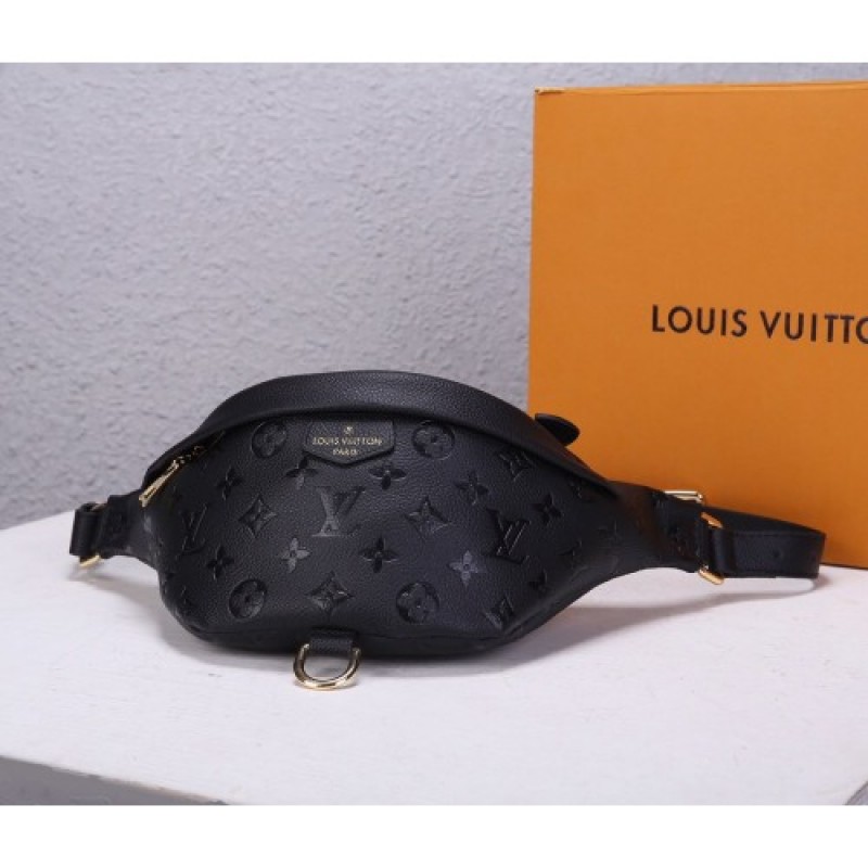 Louis Vuitton LV M44812 Monogram Empreinte belt bag chest bag Black