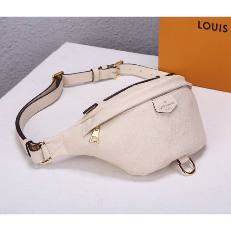 Louis Vuitton LV M44812 Monogram Empreinte belt bag chest bag white