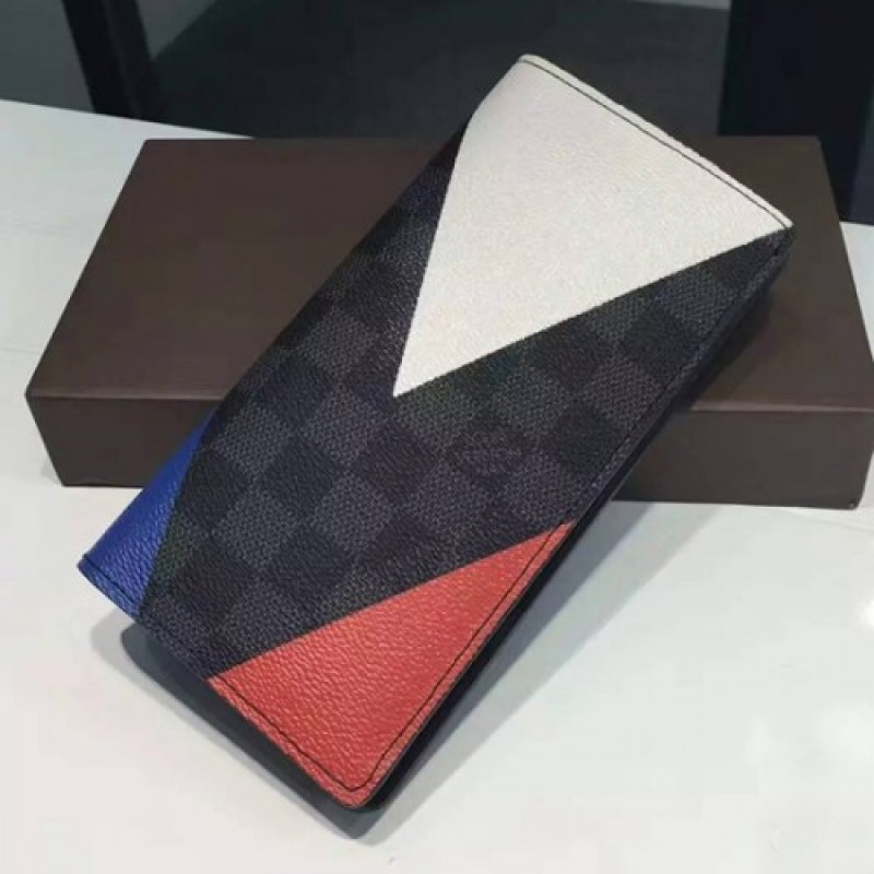 Louis Vuitton N41593 Brazza Wallet Regatta Damier Cobalt Canvas