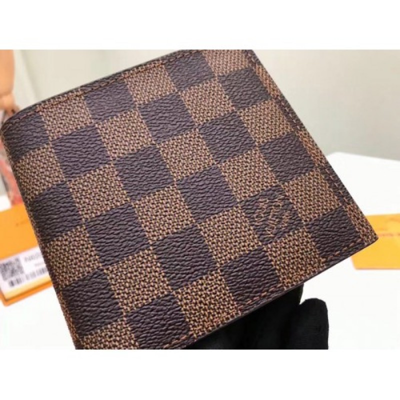 Louis Vuitton N61675 Marco Wallet Damier Ebene Canvas