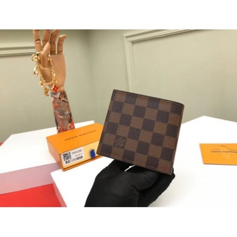 Louis Vuitton N61675 Marco Wallet Damier Ebene Canvas