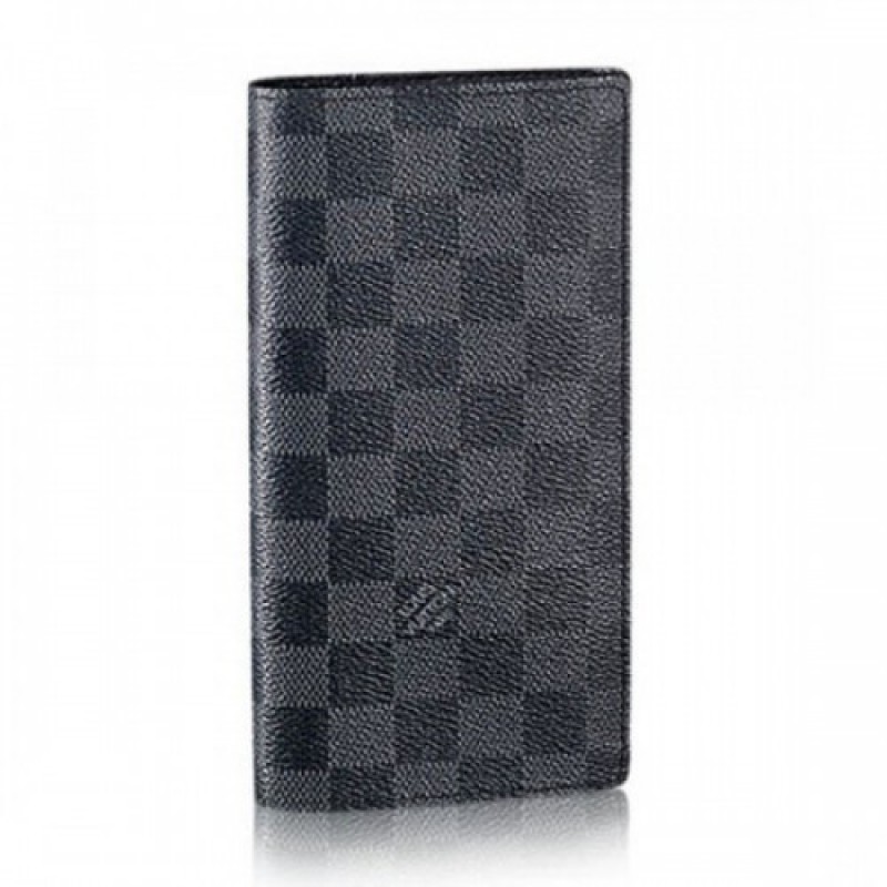 Louis Vuitton N62665 Brazza Wallet Damier Graphite Canvas