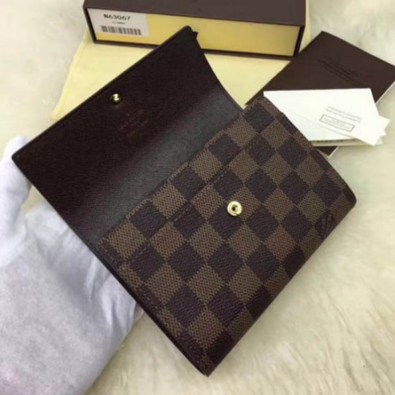 Louis Vuitton N63067 Alexandra Wallet Damier Ebene Canvas