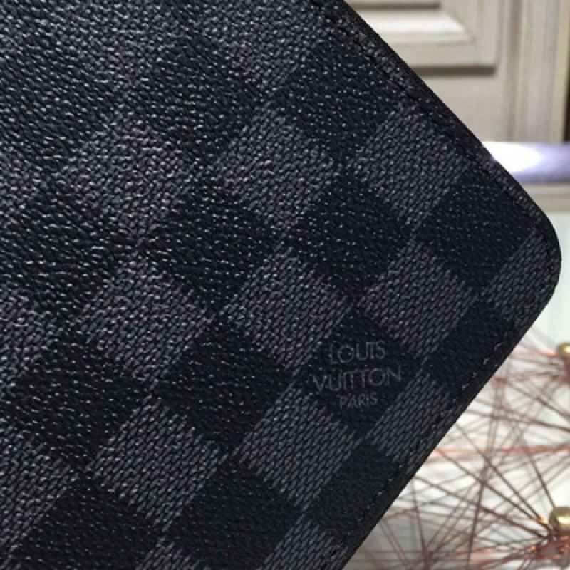 Louis Vuitton N63077 Zippy Organiser Damier Graphite Canvas