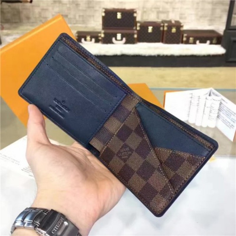 Louis Vuitton N63167 Multiple Wallet Damier Ebene Canvas