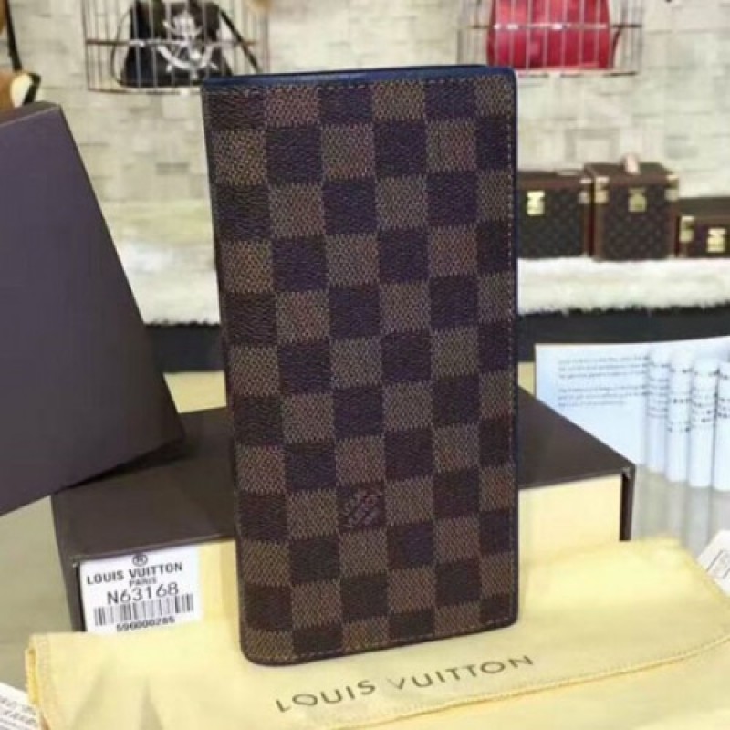 Louis Vuitton N63168 Brazza Wallet Damier Ebene Canvas