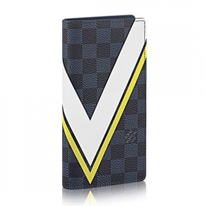 Louis Vuitton N64004 Brazza Wallet Damier Cobalt C...