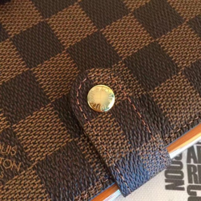 Louis Vuitton R20700 Small Ring Agenda Cover Damier Ebene Canvas