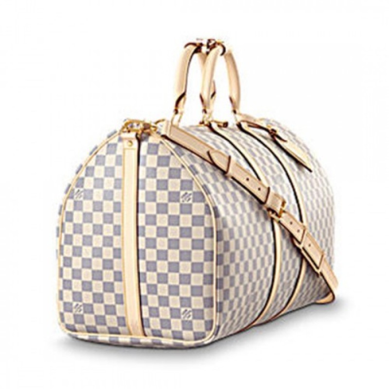 Louisvuitton KEEPALL BANDOULIÈRE 55 N41429 Damier Azur Canvas