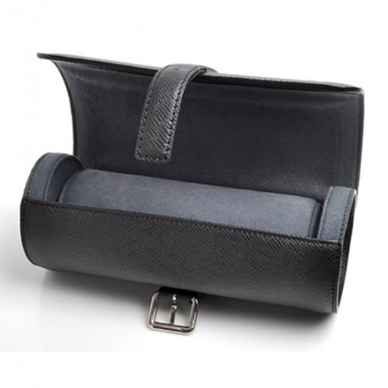 Louis Vuitton 3 Watch Case Bag Taiga Canvas Fall Winter Collection M32609 Noir