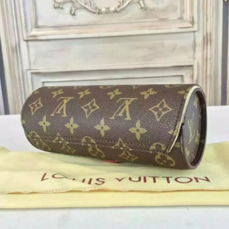 Louis Vuitton 3 Watch Case Monogram Canvas Fall Winter Collection M47530 Brown