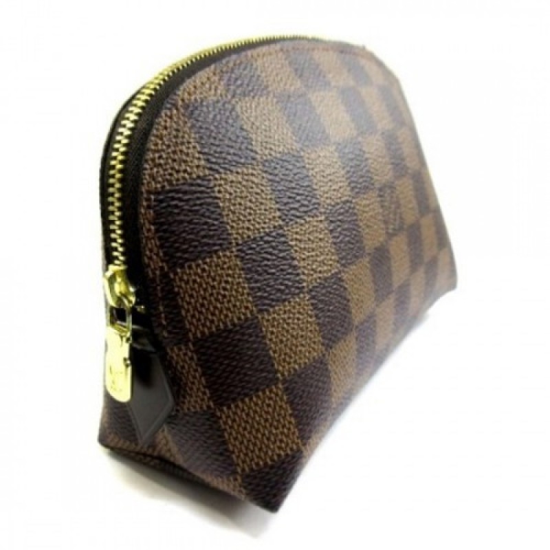 Louis Vuitton Cosmetic Pouch PM Bag Damier Ebene Canvas N47516