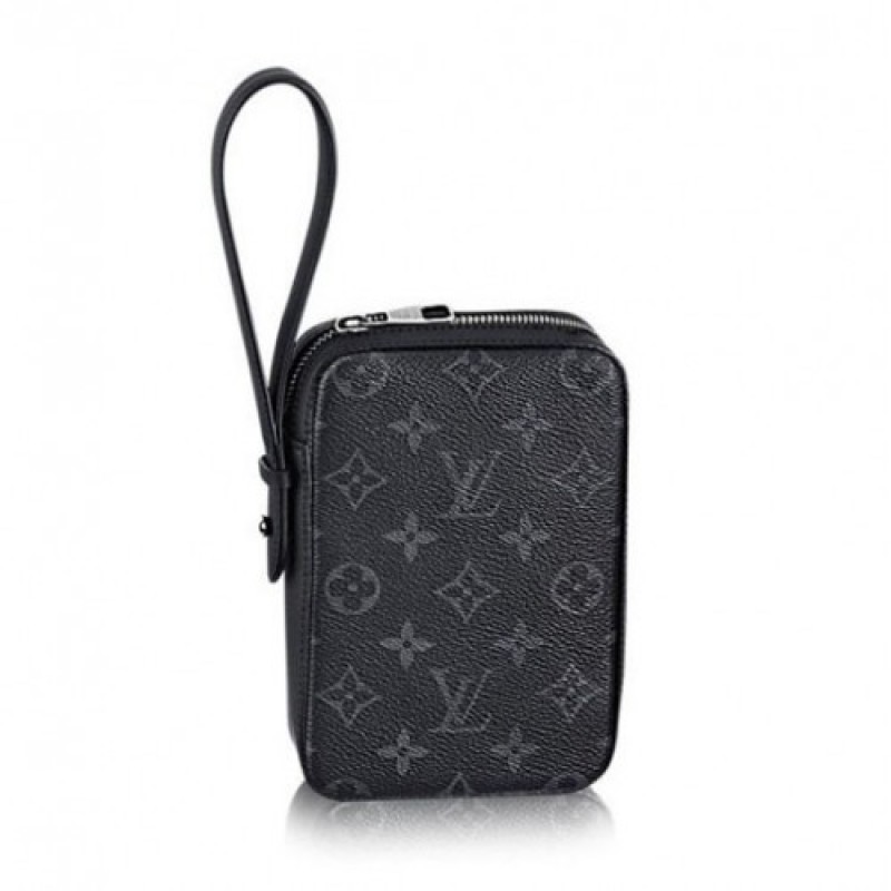 Louis Vuitton M61872 Box Clutch Monogram Eclipse Canvas