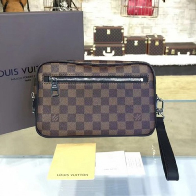 Louis Vuitton N41663 Kasai Clutch Damier Ebene Canvas