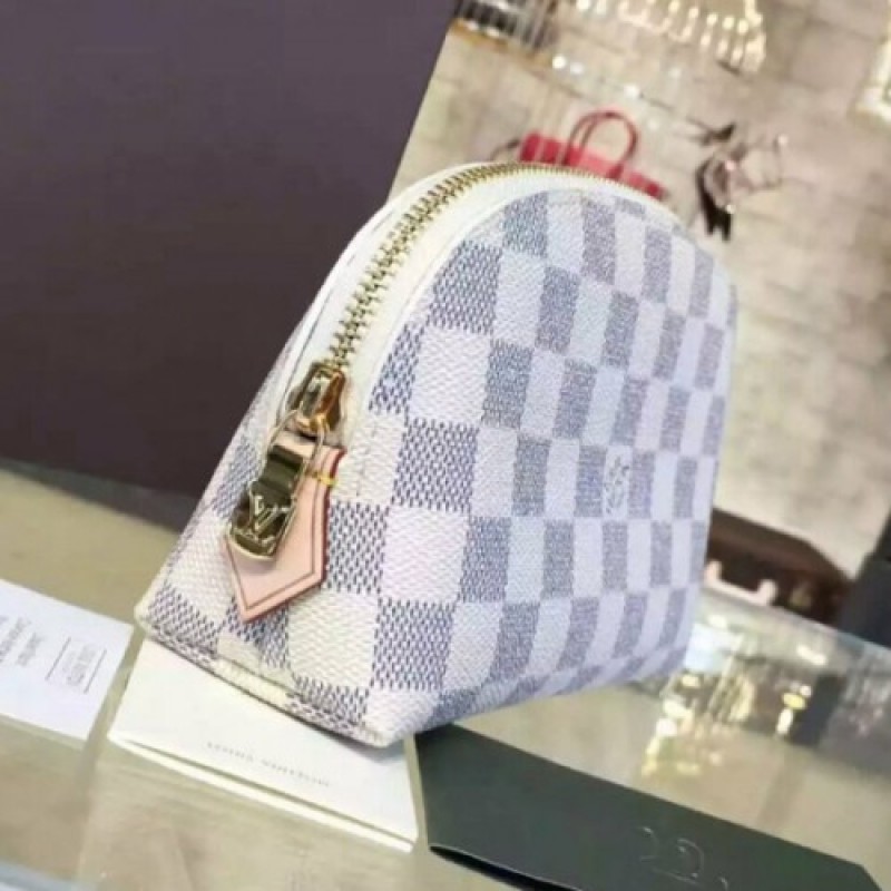 Louis Vuitton N60024 Cosmetic Pouch Damier Azur Canvas