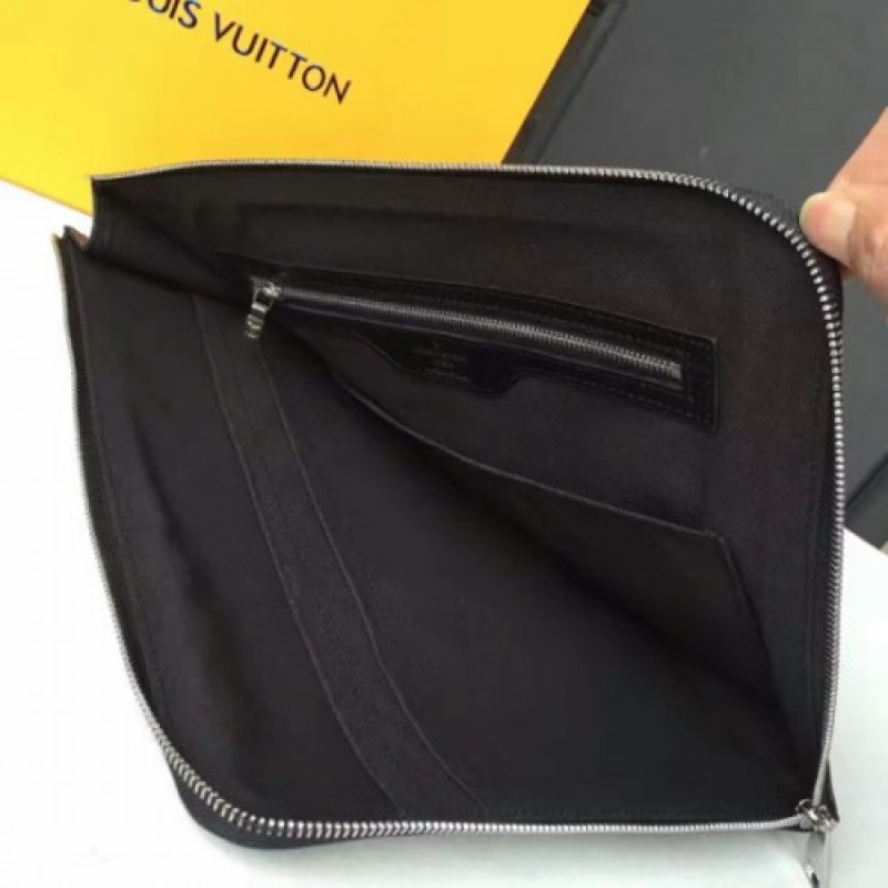 LV N41501 Pochette Jour Men Large Black Clutch Bags