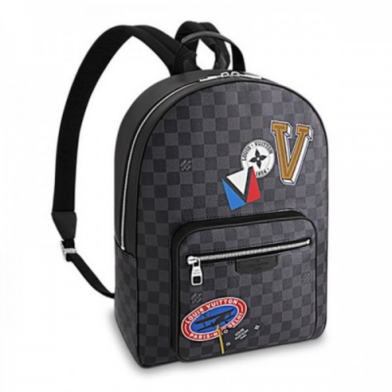 Louis Vuitton Josh Backpack N64424 Damier Graphite...