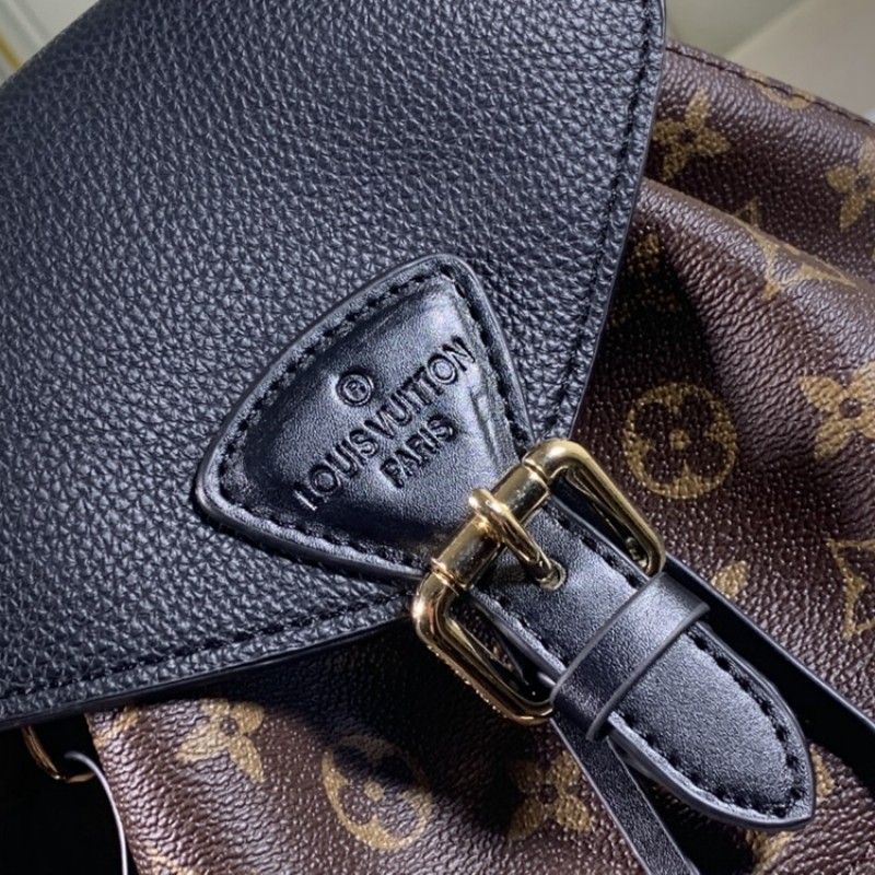 Louis Vuitton Montsouris Backpack LV M45205 Black Brown