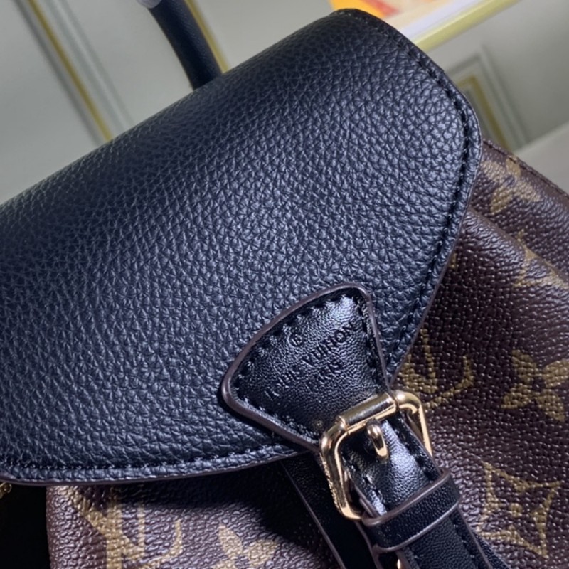 Louis Vuitton Wholesale M45502 Montsouris Backpack Monogram Empreinte Leather Brown Black